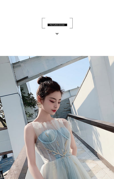 BH306 Light Blue Homecoming Dress