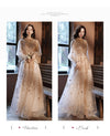 BH271 Gorgeous Champagne High Collar Long Sleeve Bridesmaid Dress
