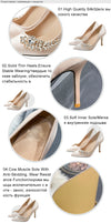 BS63 Rhinestone Silk Wedding hight Heels(3 Colors)