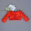 FG222 : 3pcs Sets :Baby Dress+Coat+Hairband(Pink/White/Red)
