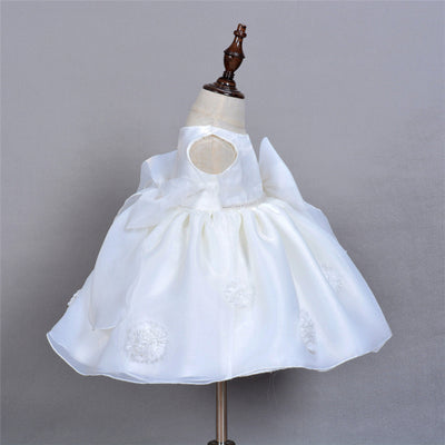 FG222 : 3pcs Sets :Baby Dress+Coat+Hairband(Pink/White/Red)
