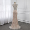 LG457 Real Photo Couture Deep V Neck Beaded Pageant Gown