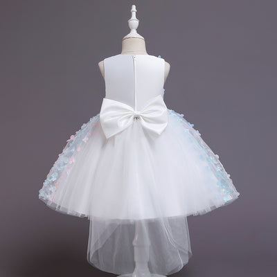 FG412 Mini 3D floral beaded Party dresses for girls ( 4 Colors )