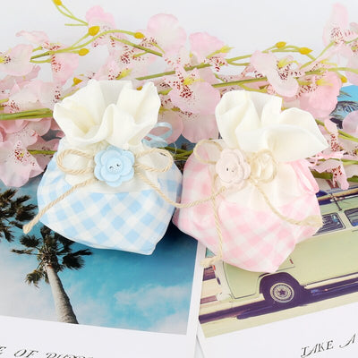 DIY358 : 30pcs/lot Flower Gift Bags (Pink/blue)