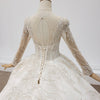 HW242 Real Photo handmade long sleeves beading Wedding Gown