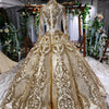 CG161 Real Picture Luxury Gold sequin beading Ball Gown