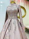 CG222 Muslim long sleeve feather Prom Ball Gowns