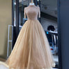 LG421 High Neck Beading Tassel A-line Evening Gowns (6 Colors)