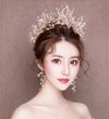 BJ374 Handmade Korean Bridal crown + Earrings