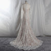 HW245 Real Photo full lace mermaid wedding dress with train 30 cm