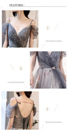 BH305 Spaghetti Strap Gray Homecoming dress