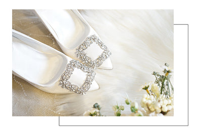 BS58 Diamond  satin Bridal Court shoes