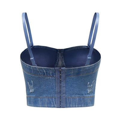 TJ107 : 11 Styles of fashion Denim Jean Crop tops