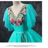CG128 Green embroidery Quinceanera dress