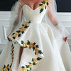 LG350 White sweetheart neckline Prom Ball Gown