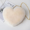 CB153 Heart Shaped Faux Fur Purse(7 Colors)