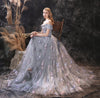 BH228 Off the shoulder Gray Bridesmaid Dress
