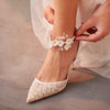 BS104 Lace pointed toe Bridal Shoes