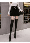 TP37 High waist wide leg Velvet shorts