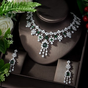 BJ333 : 5 colors of  Bridal Jewelry sets (Necklace + Earrings)