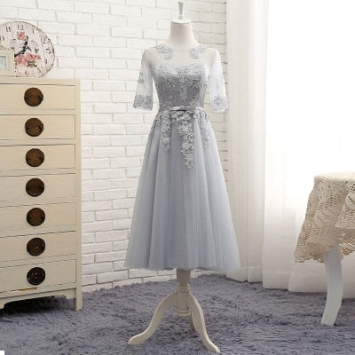 BH308 Half sleeve Bridesmaid Dresses ( 3 Colors )