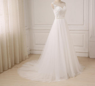 CW63 Classy Beach wedding dress