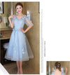 BH156 Korean Sweet A Line Tea-Length Bridesmaid Dresses (3 Colors)