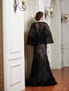 LG399 Real Pictures Evening Gown Feathers beaded +Jackets(2 colors )