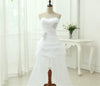 SS05 Strapless beaded Front Short Back Long  Wedding Dress