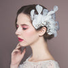 BJ29 Vintage White Peacock Feather Bridal Hair Accessories