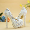 BS154 White Pearl Bridal shoes