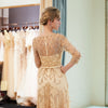 LG109 Luxury Half Sleeve  beaded Evening Dresses (3 Colors )