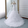 CW496 Real pictures plus size Tiered mermaid Wedding dress