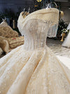 HW05 Glamorous Glitter off shoulder Wedding dresses