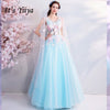 BH427 Sky blue Bridesmaid dress