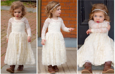 FG430 Lace flower Girl dresses ( 4 Colors )