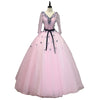 CG204 : 3/4 sleeve Prom Ball Gowns ( 2 Colors )