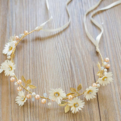 BJ337 Daisy Flower Bridal Headbands( 5 styles )