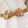 FG47 Sequins Bow backless Toddler flower Girl Dress