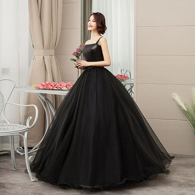 CG79 Black Bling Bling One-shoulder Quinceanera Dresses