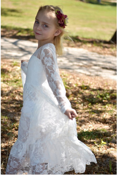 FG430 Lace flower Girl dresses ( 4 Colors )