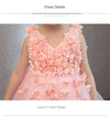 FG139 Luxury flower girl dress with mesh long cape