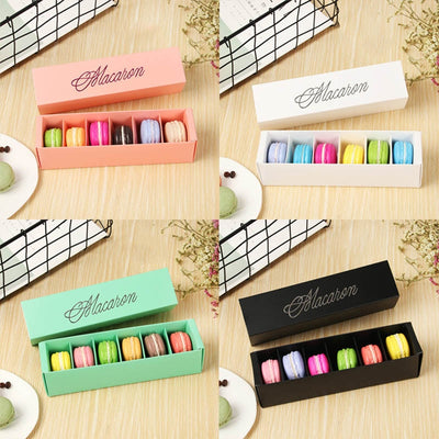 DIY346 Macaron Boxes for weddings & parties  ( 4 Colors )