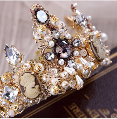 BJ101 Set of Vintage Bridal Jewelry (Tiara and Earring )