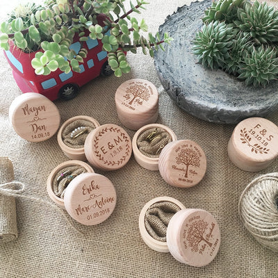 DIY163 Customize handmade wood wedding ring boxes (26 Styles )