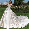 HW331 High quality satin vintage Bridal Gown