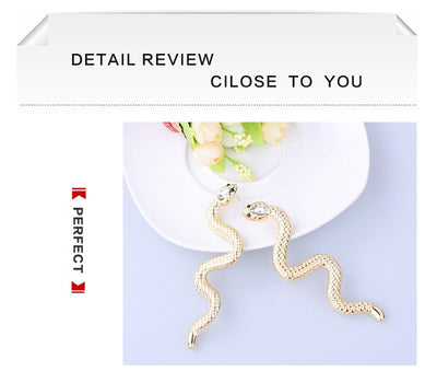 BJ88 Fashion Snake shaped Stud Earrings(Gold/Silver)
