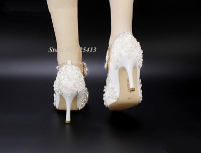 BS32 Luxury diamond tassel wedding shoes (4 Colors)