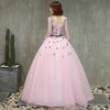 CG204 : 3/4 sleeve Prom Ball Gowns ( 2 Colors )