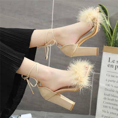 BS125 Feathers Bridal heels ( 3 Colors)